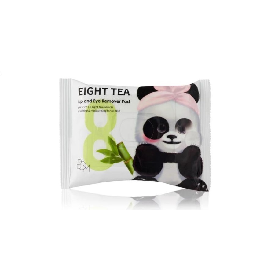 Khăn Ướt Tẩy Trang Mắt Môi BOM Chiết Xuất 8 Loại Trà Eight Tea Lips &amp; Eyes Makeup Remover Pad 30 Miếng