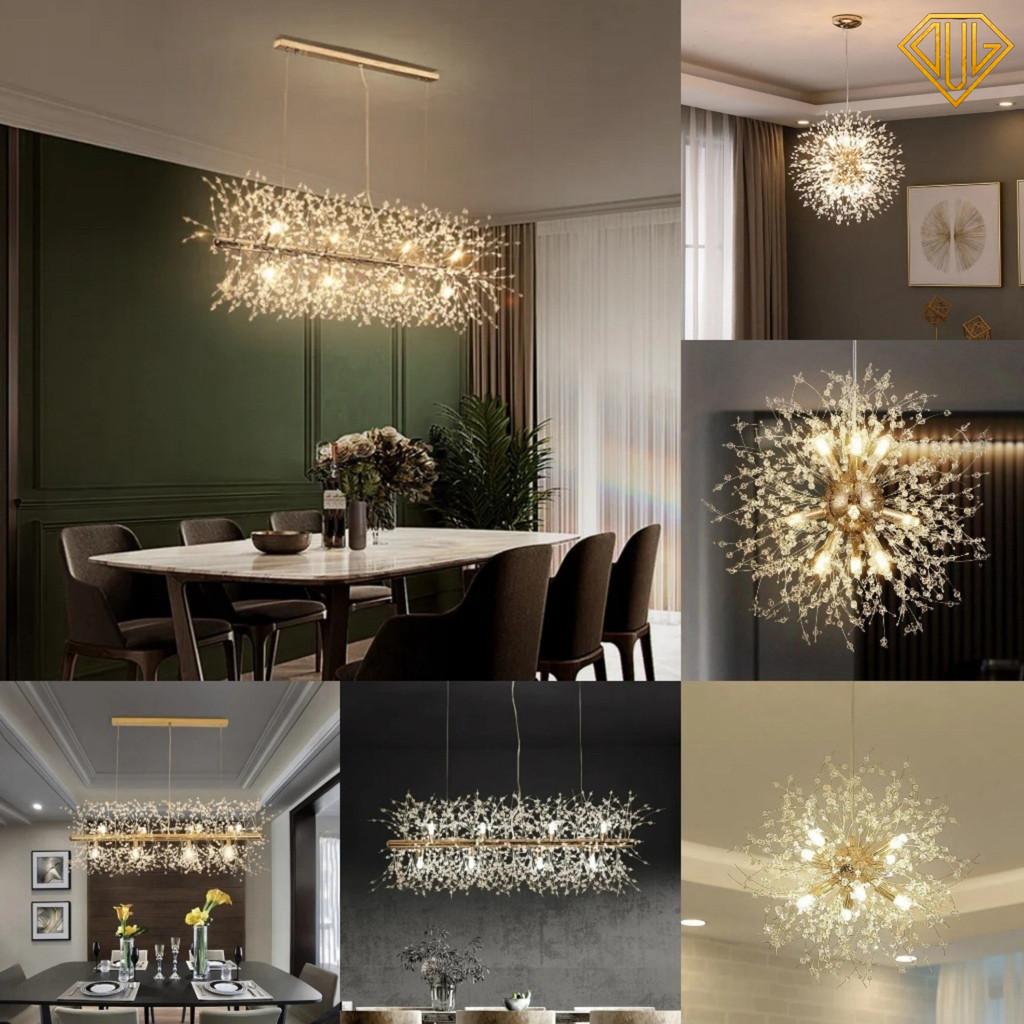 Đèn thả bàn ăn Hoa Bồ Công Anh Cao Cấp  Decor trang trí nội thất Sang Trọng L90cm - 3 chế độ ánh sáng (Ảnh thật 100%) DV