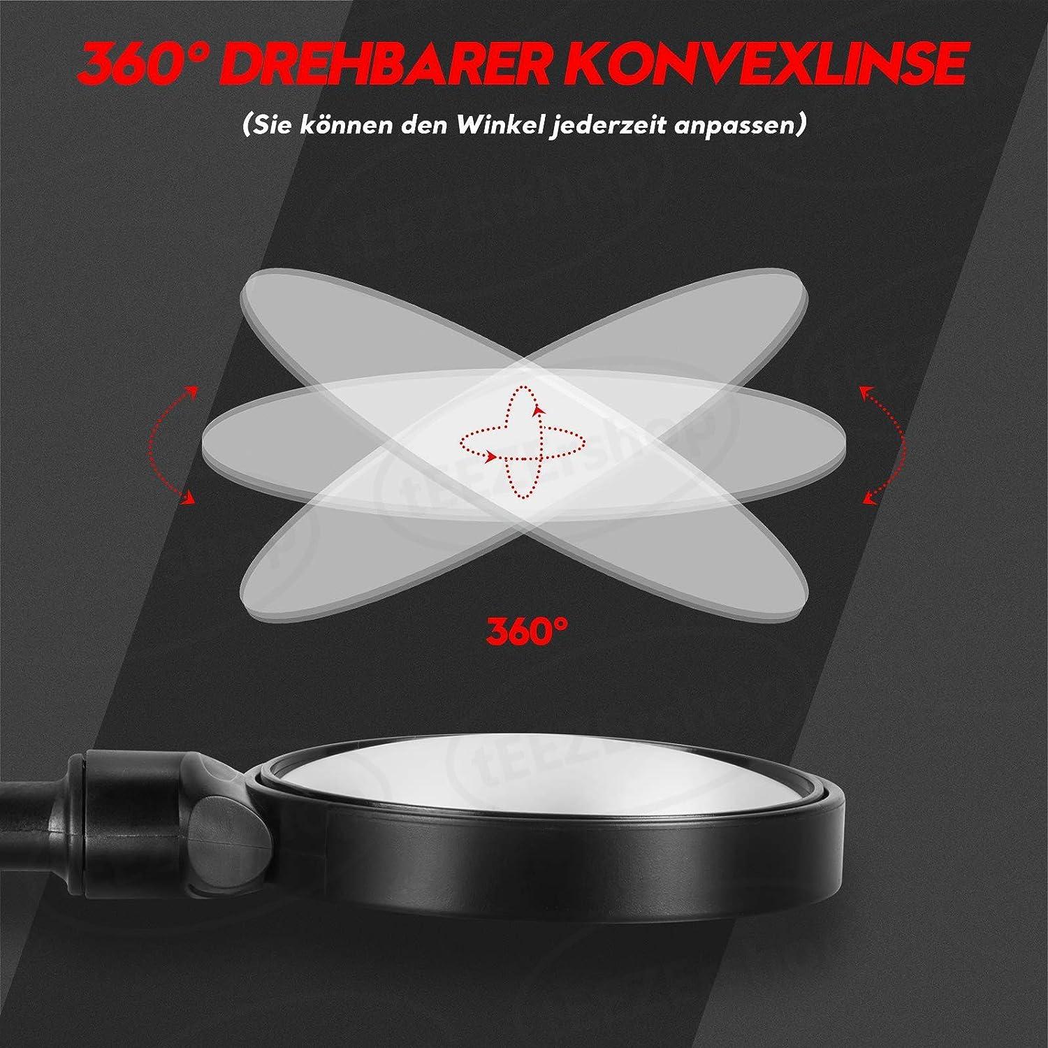 Gương xe đạp 2 gói cho tay lái 22-32mm - Gương an toàn 3D, có thể điều chỉnh và xoay 360 ° cho xe đạp leo núi, xe đạp đua, xe đạp điện, xe máy