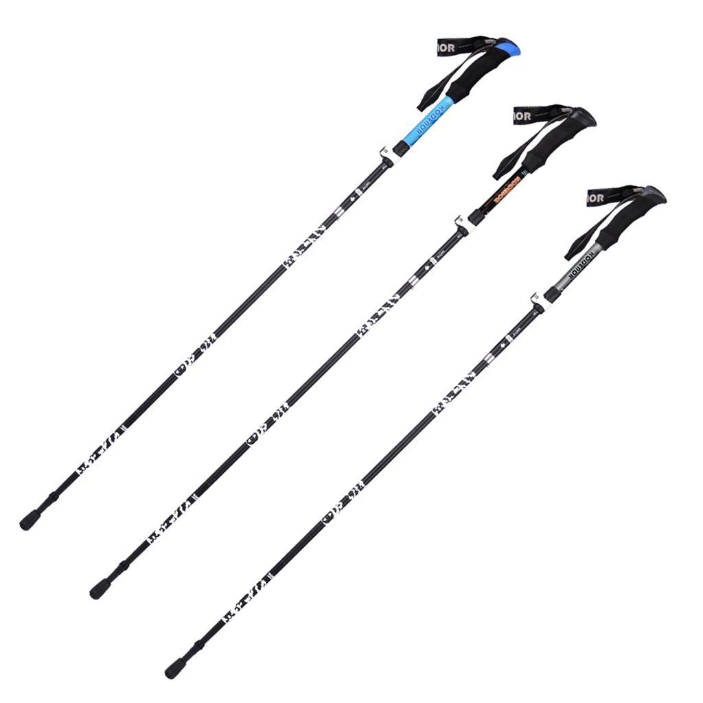Long Type Adjustable Collapsible Alpenstock Telescopic Hiking Pole with Moisture Absorb EVA Handle for Men and Women