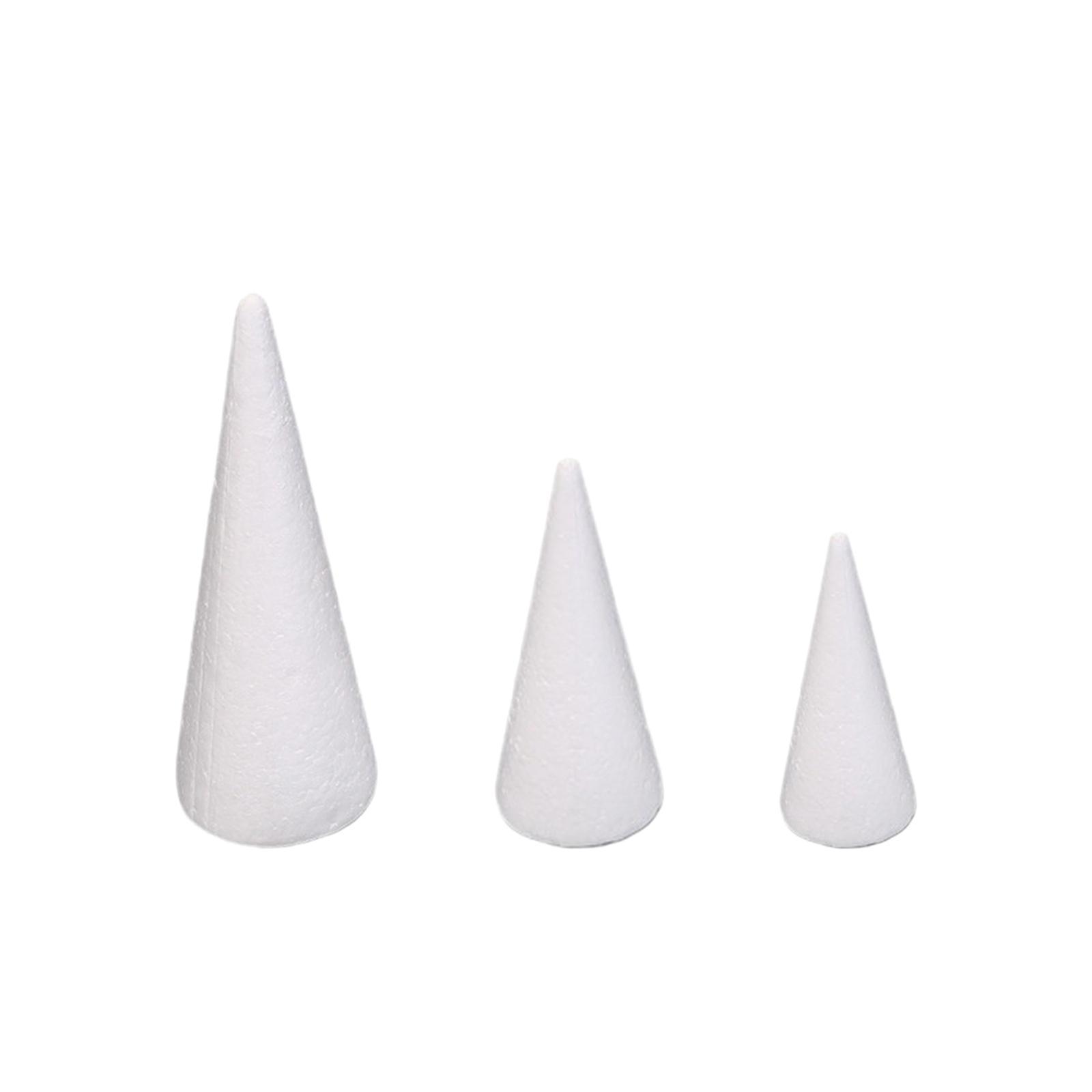 15x Foam Cones for Crafts Christmas Tree Project for Party Table Centerpiece