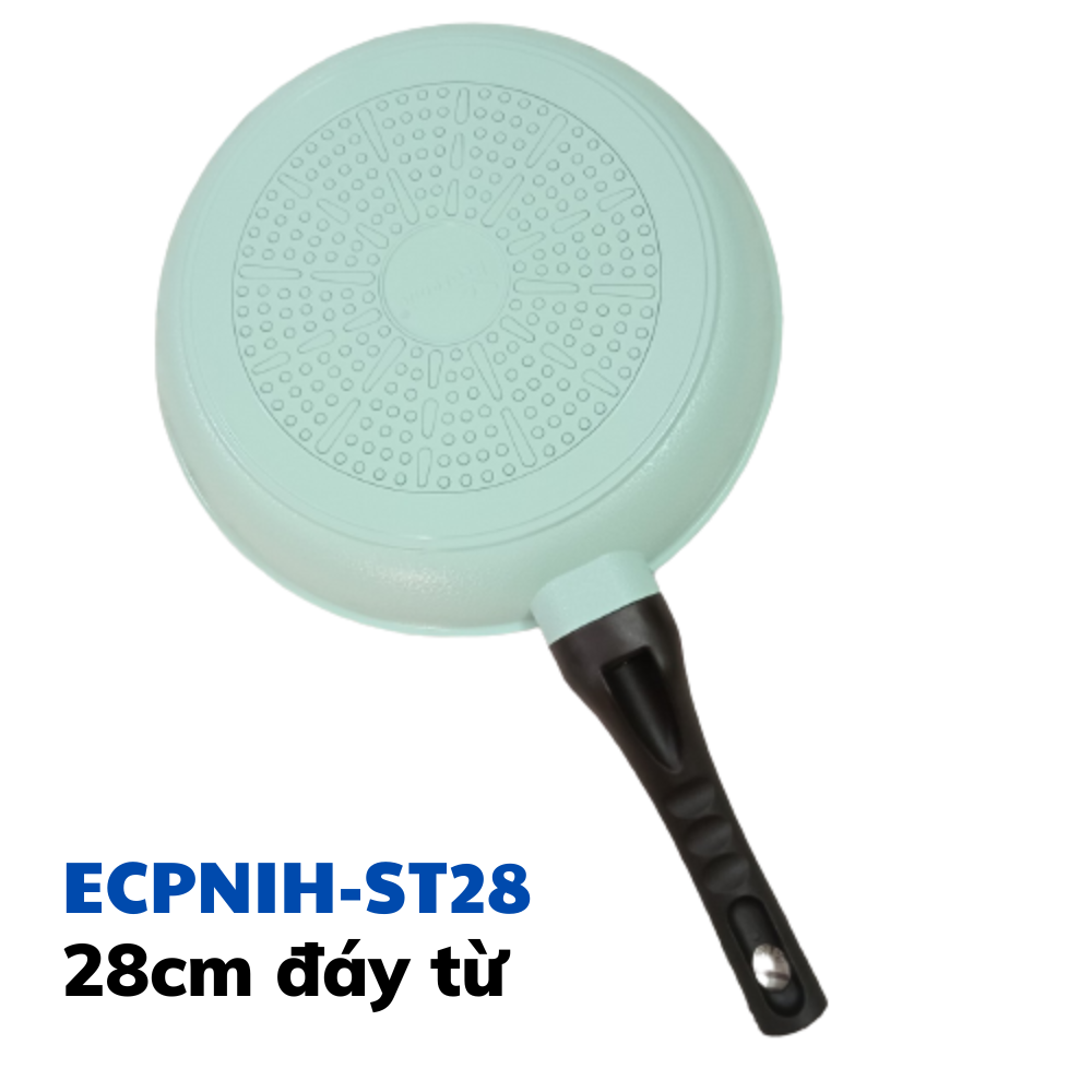 Chảo đá cạn đáy từ Ecoramic ECPNIH-ST28 (28cm) - Hàng chính hãng