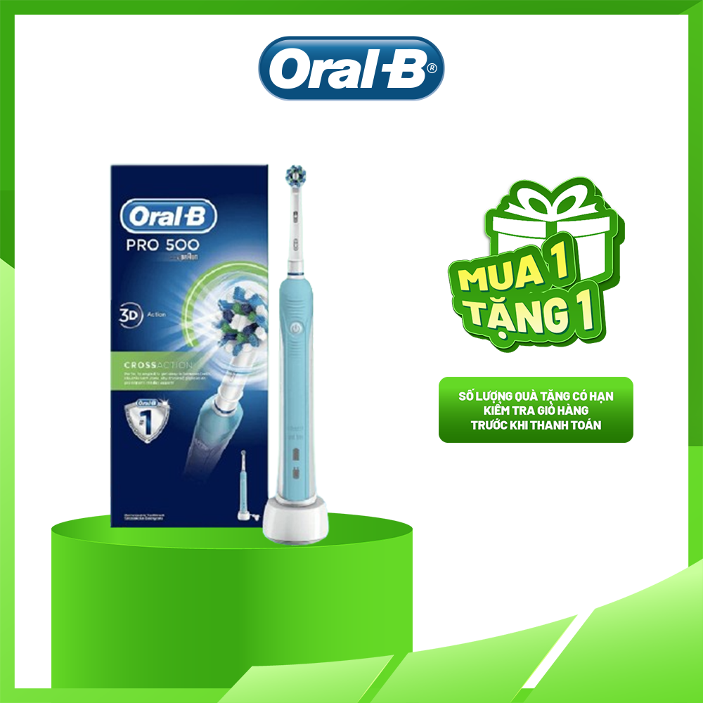 Bàn chải đánh răng điện Oral-B Pro 500 D16.513 -Hàng chính hãng 100%
