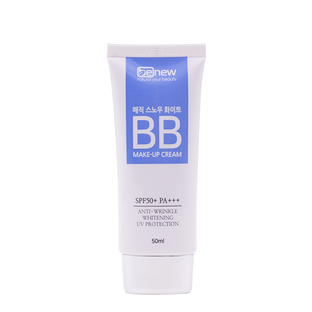 Kem nền trang điểm BB ma thuật che phủ hoàn hảo Hàn Quốc cao cấp Benew Magic Snow White SPF 50 PA+++  (50ml) + Tặng ngay Cọ tán kem nền chuyên dụng thế hệ mới Aroma Hàn Quốc – Hàng chính hãng