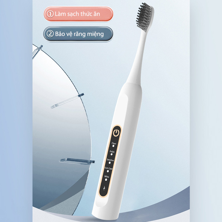 Máy đánh răng cầm tay dùng pin sạc E7 với 5 chế độ tùy chọn