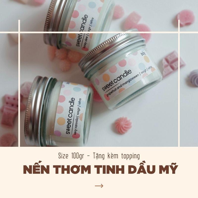 NẾN THƠM TỰ NHIÊN CAO CÂP️ TẶNG KÈM ĐỒ TRANG TRÍ️tinh dầu Mỹ, khử mùi, thư giãn, sáp cọ, không khói