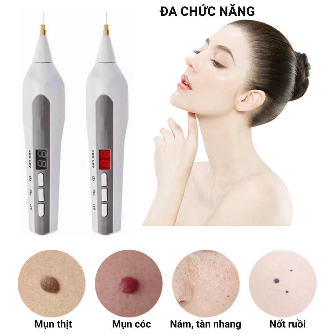 Máy Plasma BEAUCO, Máy Nhấn Mí Plasma Hàn Quốc, Máy Đốt Nốt Ruồi, Mụn Thịt,Mụn Cóc, Nám Tàn Nhang 9 Cấp Độ, Bảo Hành 12T