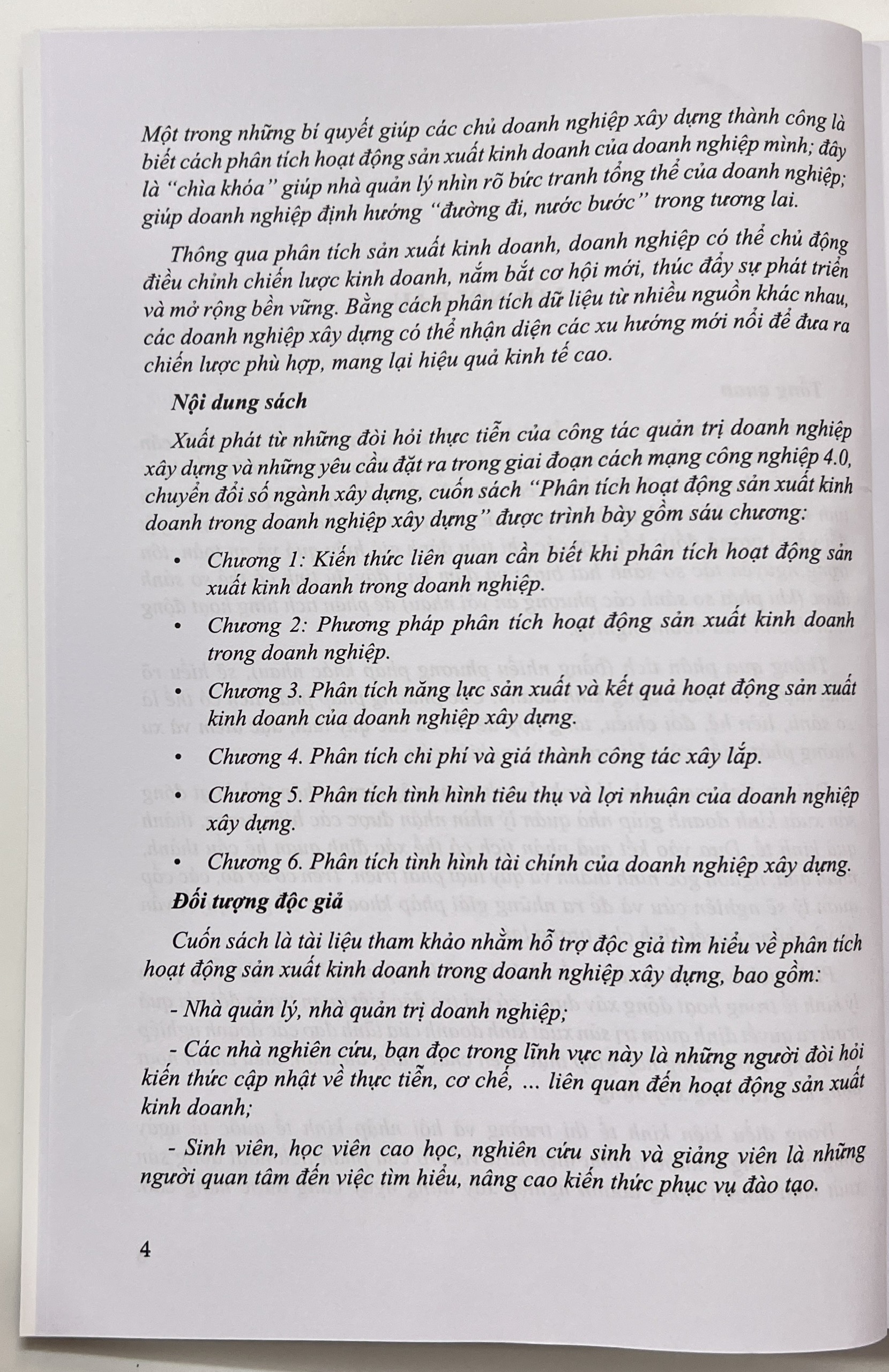 Sách - Phân Tích Hoạt Động Sản Xuất Kinh Doanh Trong Doanh Nghiệp Xây Dựng