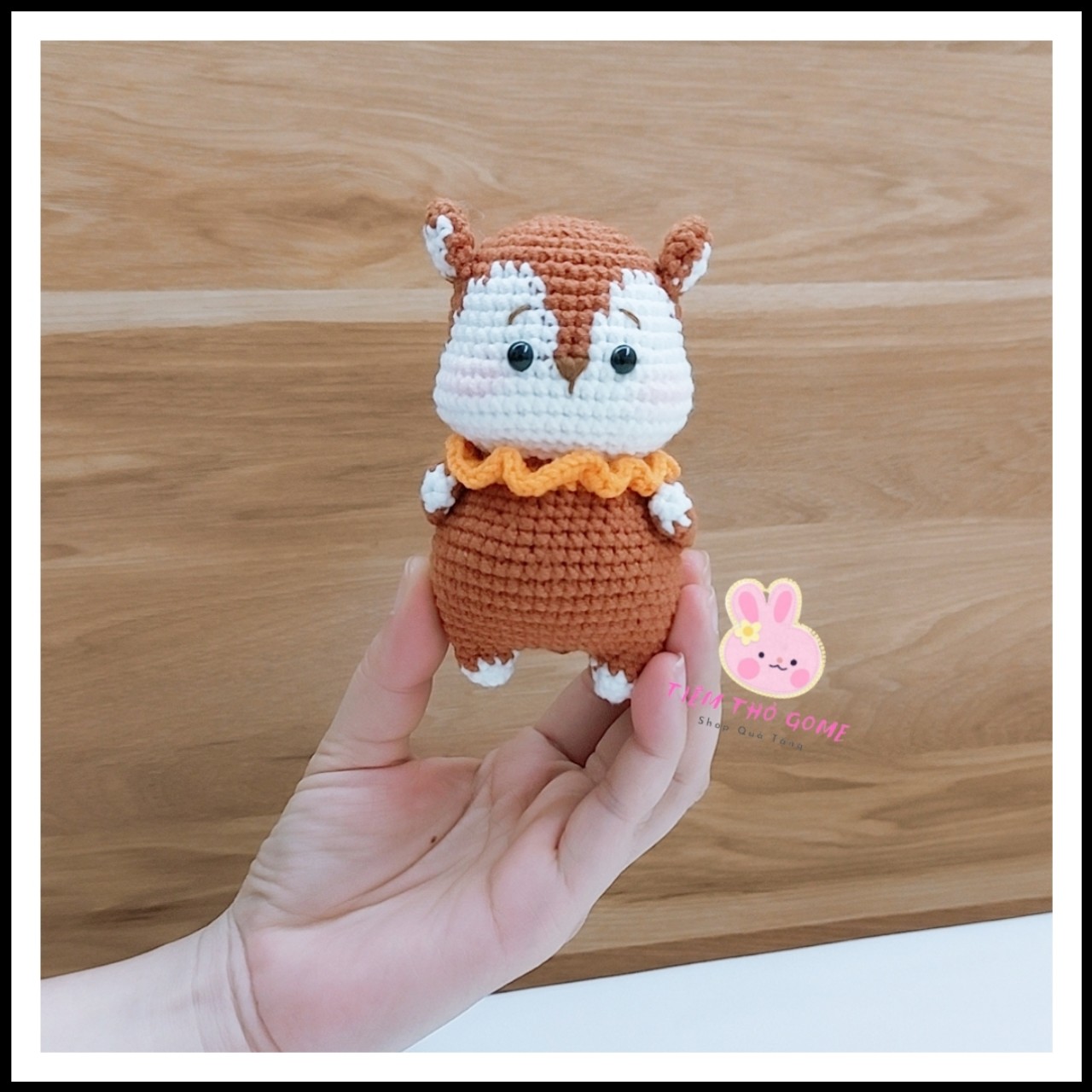 Gấu bông thú nhồi bông, Sóc len nhồi bông handmade.