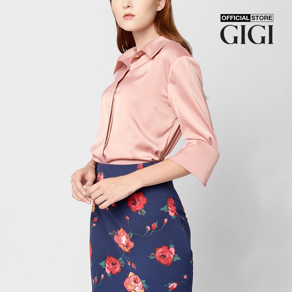 GIGI - Áo sơ mi nữ cổ bẻ tay dài Fitted Slit Cuff G1103S211201