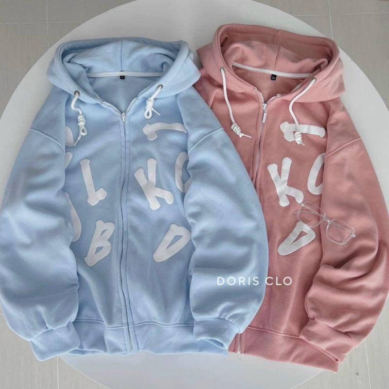 (Video+ ảnh thật) Áo hoodie CLUB KOL form rộng unisex nam nữ,nón to trùm đầu có kéo zip,mẫu áo khoác nỉ bông ulzzang