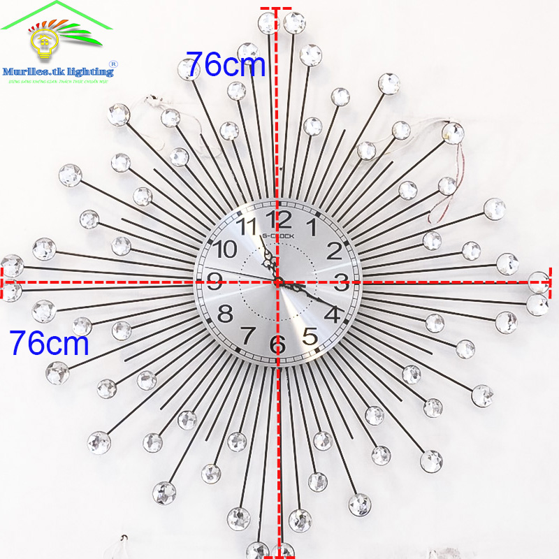 Đồng hồ Treo Tường, đồng hồ decor nghệ Thuật Cao Cấp hiện đại 3D kích cỡ lớn treo phòng khách 2339