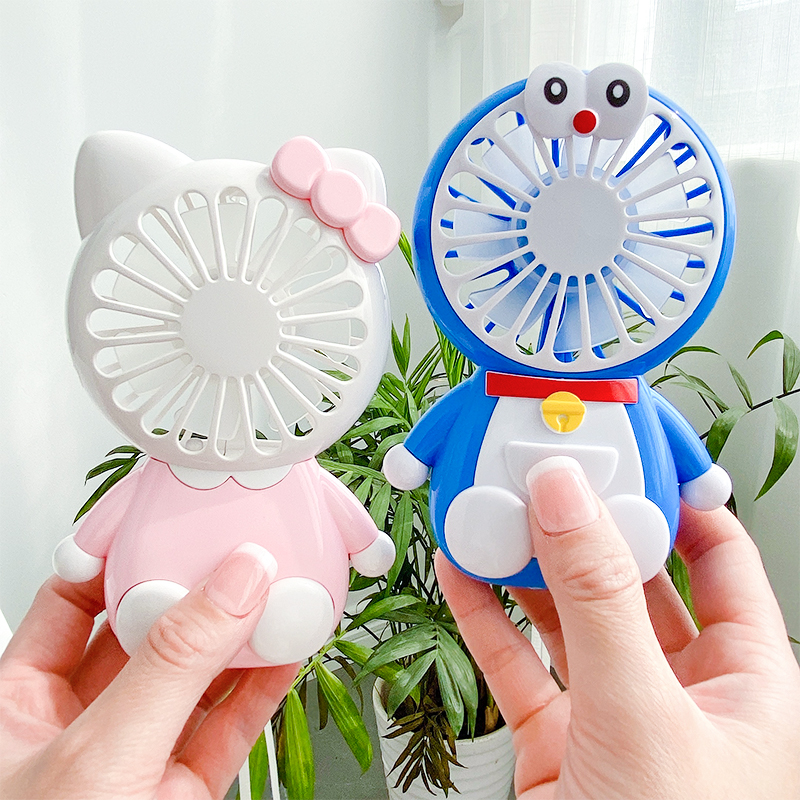 Quạt Cầm Tay Hình Mèo Hello Kitty đáng yêu - Giao Ngẫu Nhiên