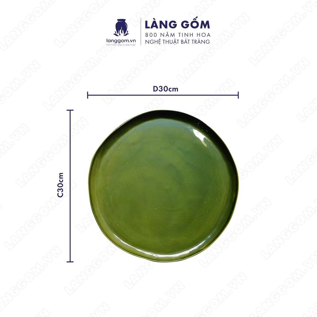 Đĩa méo - Men mát - Gốm sứ Bát Tràng - langgom.vn