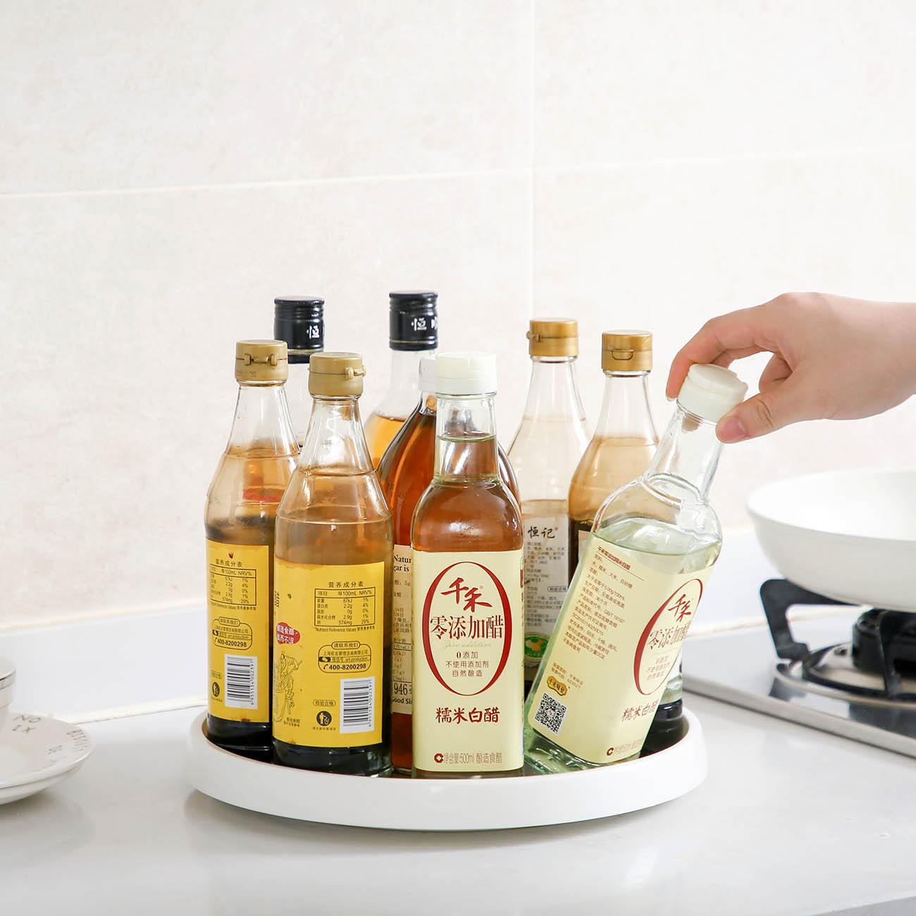360 ° Xoay Gia Vị Có Giá Để Đồ 2 Tầng Đựng Gia Vị Muối Hũ Khay Bếp Tiết Kiệm Không Gian Kệ Sắp Xếp Đồ Gia Dụng Giá Đỡ
