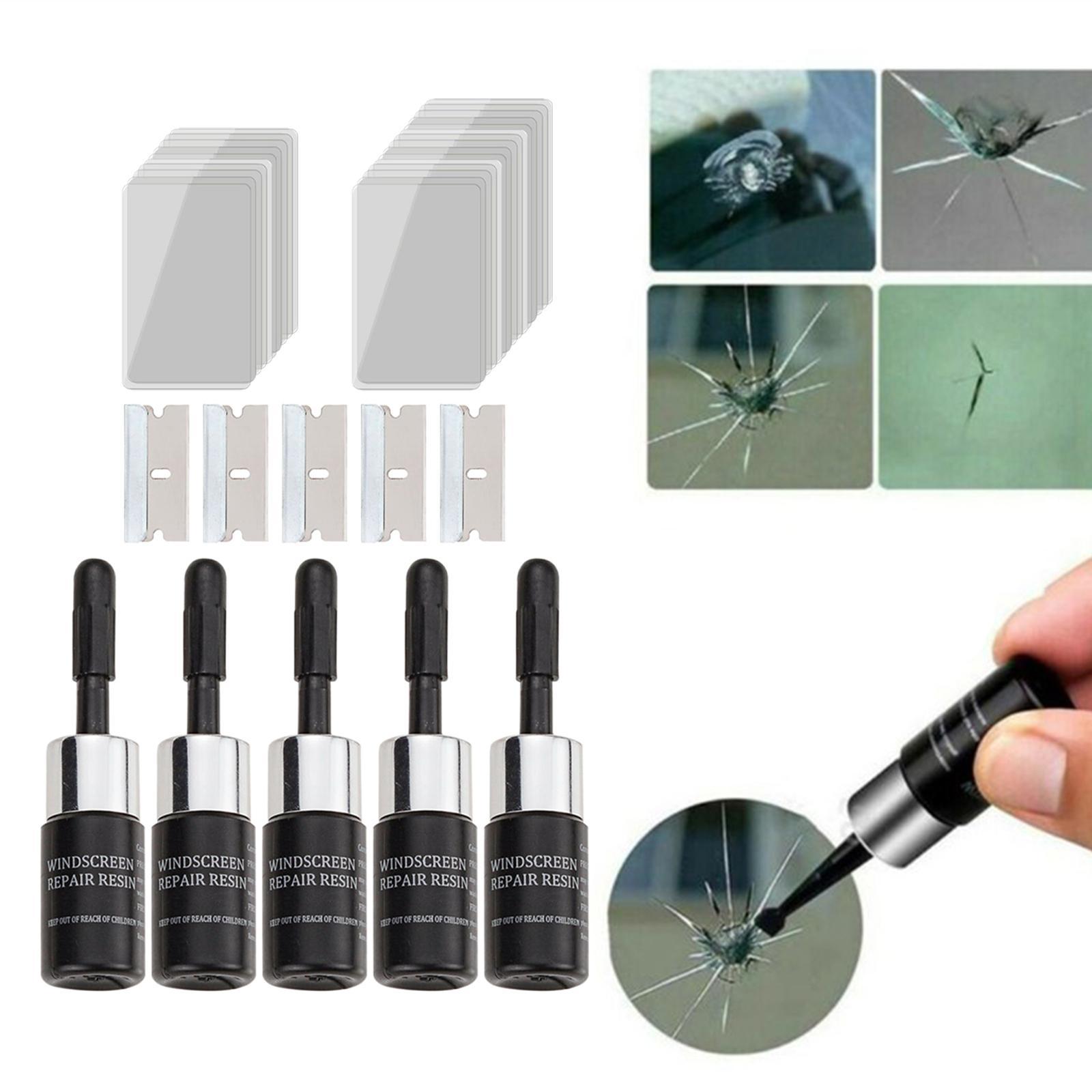 2x5 Pieces Glass repair Fluid Windshield Crack Repair Set Windscreen Tool