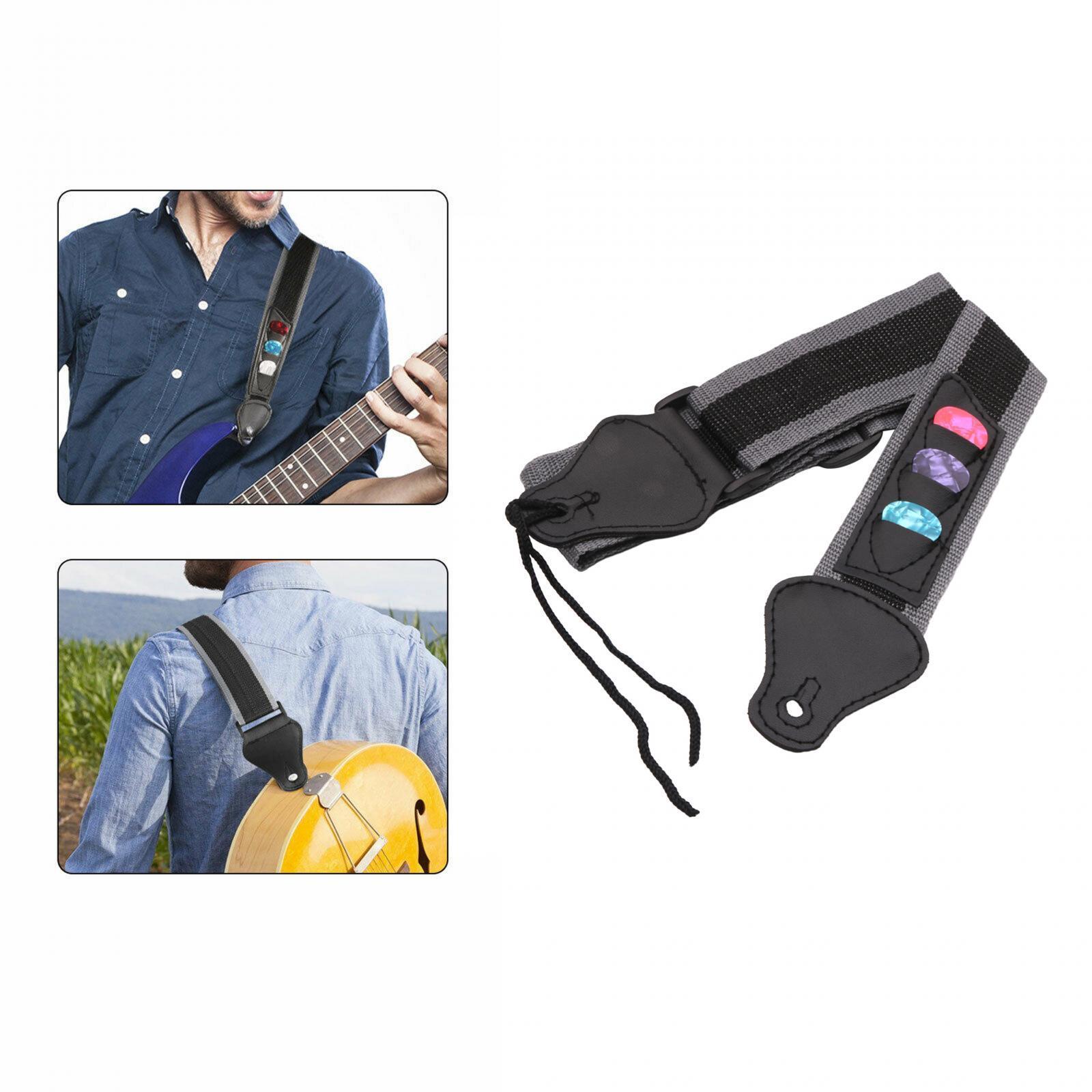 Guitar Strap 90cm-130cm with 3 Guitar Picks Adjustable for Banjos Acoustic Guitar Classical Guitars Electric Guitar Mandolins