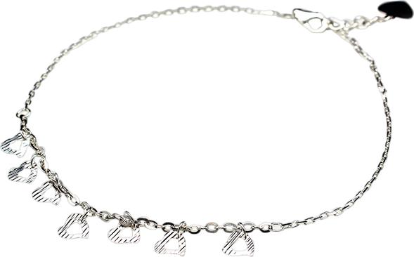 Lắc Chân Nữ Bạc Ý Bạc Hiểu Minh LC174 Hình Trái Tim