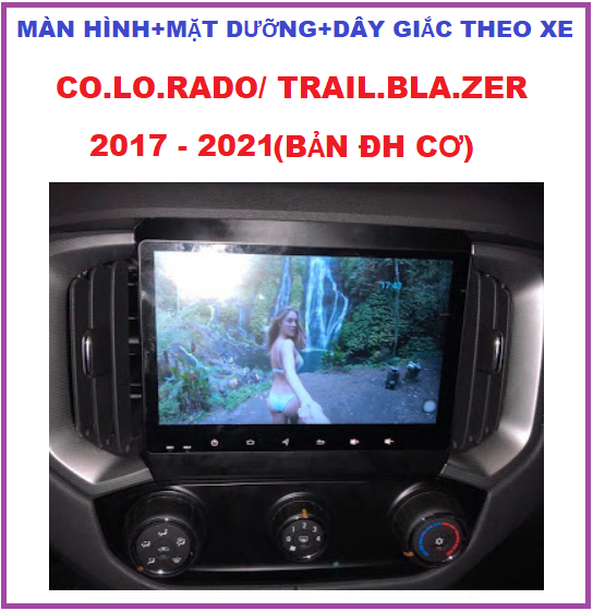 Màn hình android 9inch cho xe COLO.RADO/TRAILB.LAZER bản điều hòa cơ 2017-2021 kèm mặt dưỡng+dây giắc theo xe.Màn android kết nối wifi ram2G-rom32G xem phim nghe nhạc, xem camera,đầu dvd oto giá rẻ,dvd oto.