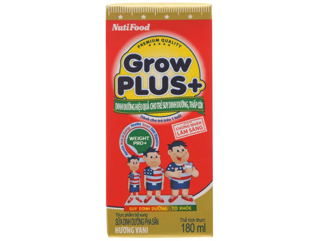 2 Thùng Sữa Bột Pha Sẵn GrowPLUS+ Đỏ 180ml Suy Dinh Dưỡng (48 Hộp x 180ml)