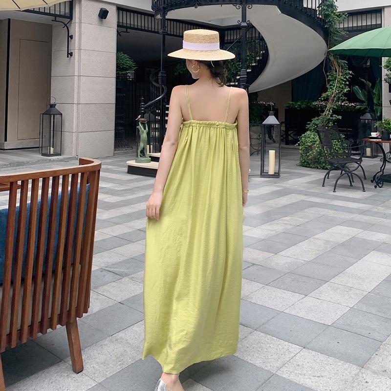 Maxi đi biển, váy đi biển 2 dây dáng dài mặc ở nhà, đi chơi siêu xinh chất vải mát, chun ngực co giãn thoải mái VAY004