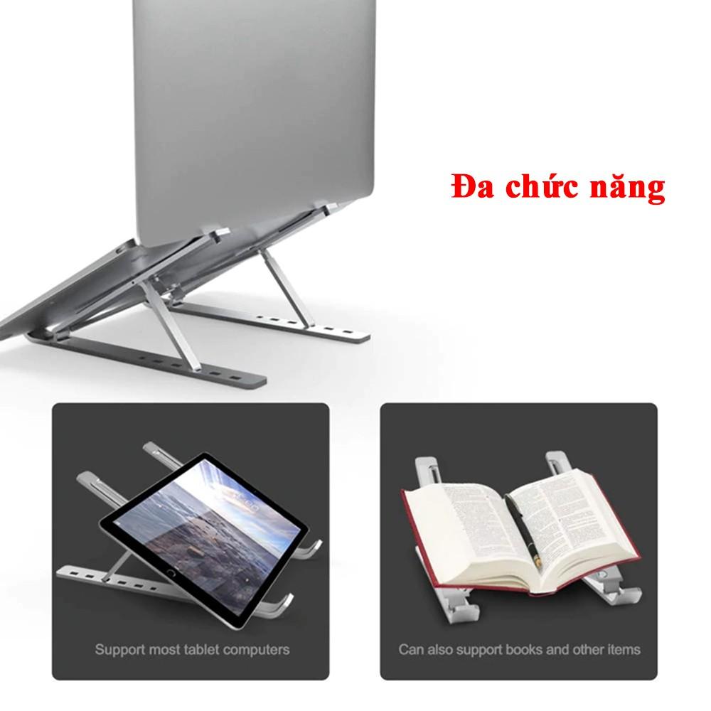 Giá đỡ tản nhiệt cho laptop, macbook, máy tính bảng chất liệu hợp kim nhôm siêu chắc, xếp gọn tiện dụng