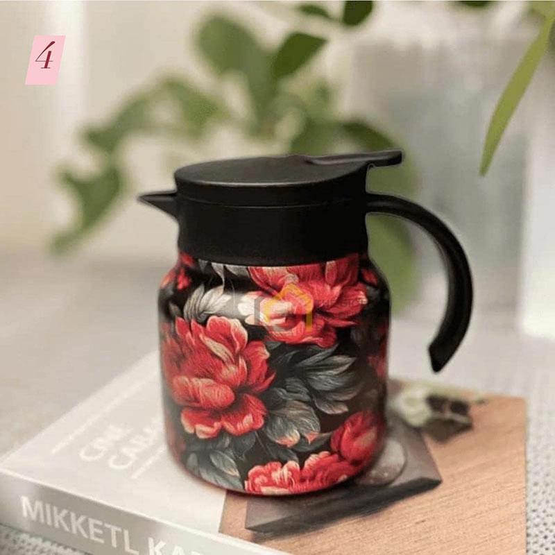 Ấm giữ nhiệt kèm lõi lọc họa tiết hoa lá MAGRACE  800ml hàng chính hãng