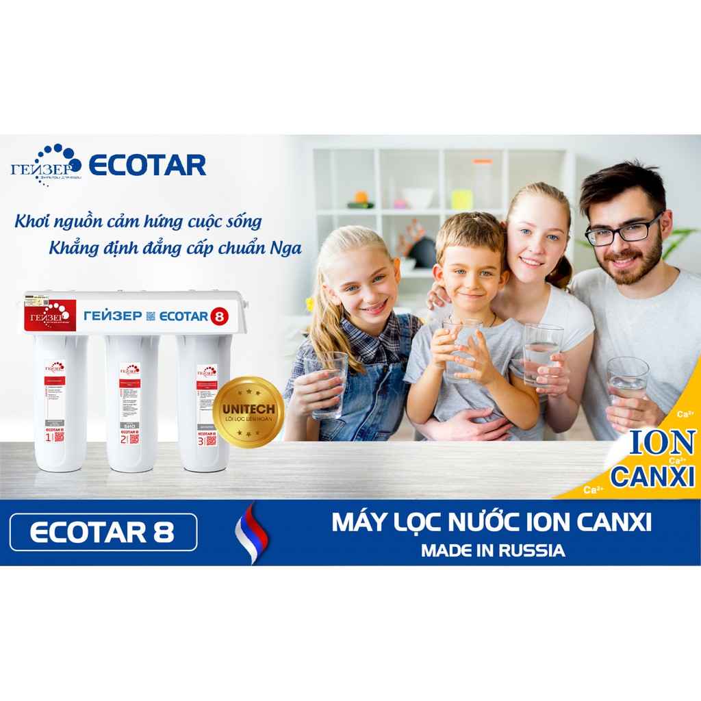 Máy lọc nước gia đình phụ kiện bình lọc nước Nano gerser ecotar 8