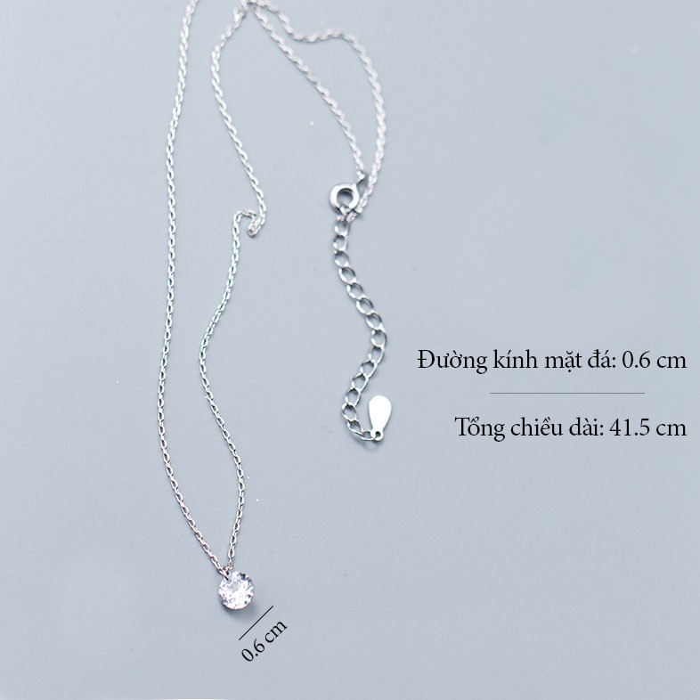 Dây Chuyền Bạc | Dây Chuyền Bạc Nữ S925 Mặt Đá DB2474 Bảo Ngọc Jewelry