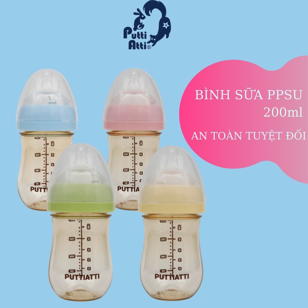 Bình sữa PPSU Putti Atti Hàn Quốc cao cấp cho bé yêu - 200ml/270ml [ TẶNG CỐC TẬP UỐNG ]