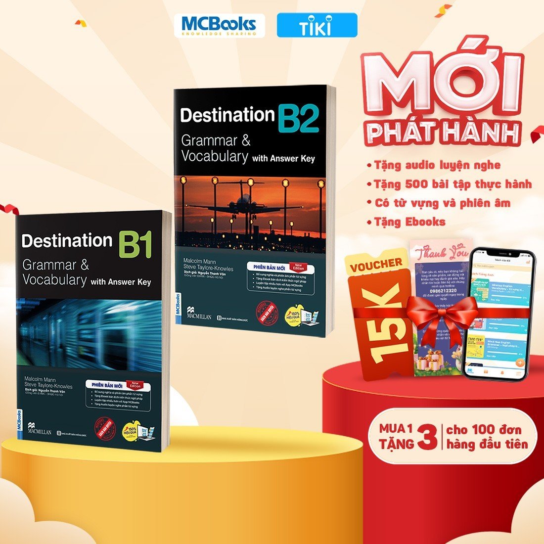 Sách Destination B1 &amp; B2 Grammar and Vocabulary Kèm Đáp Án Lẻ/Combo - MCBOOKS - BẢN QUYỀN