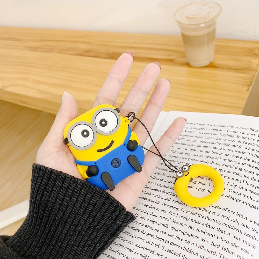 Bao case silicon cho tai nghe Apple Airpods 1 / 2 kiểu dáng Minion (chống vân tay, chống bám bẩn, vật liệu cao cấp) - Hàng nhập khẩu