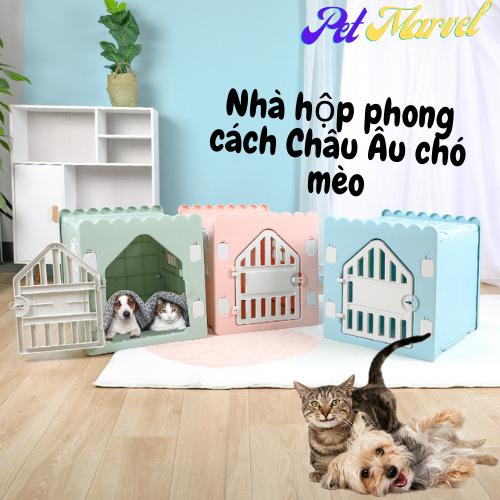 Nhà Hộp phong cách Châu Âu siêu cute cho chó mèo nhỏ- Pet Marvel