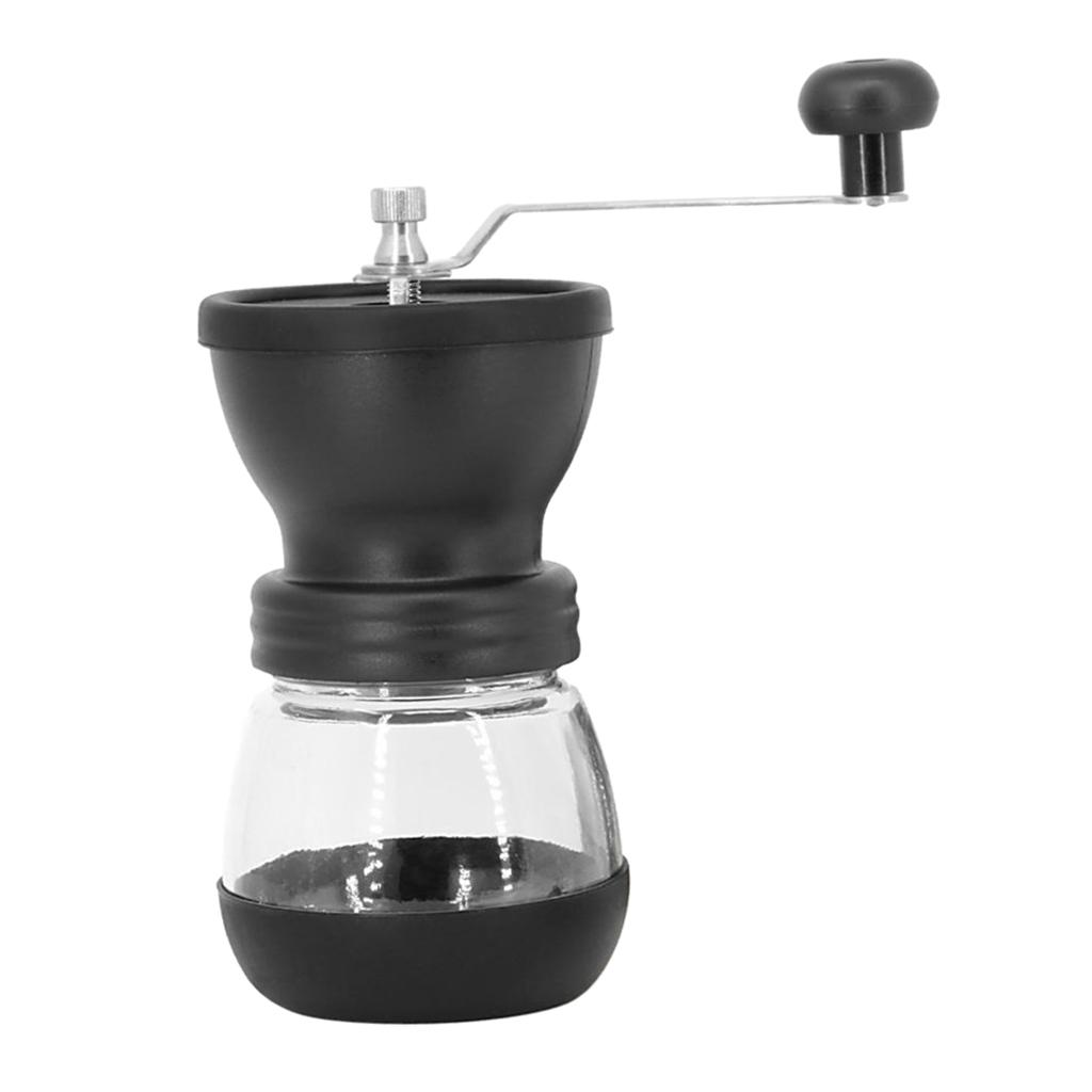 Manual Coffee Mill Burr Grain Milling Machine Tool For Camping Picnic Black