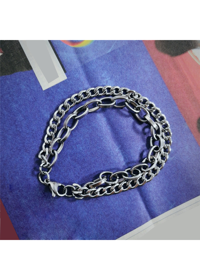 Vòng tay unisex 2 tầng xích cá tính