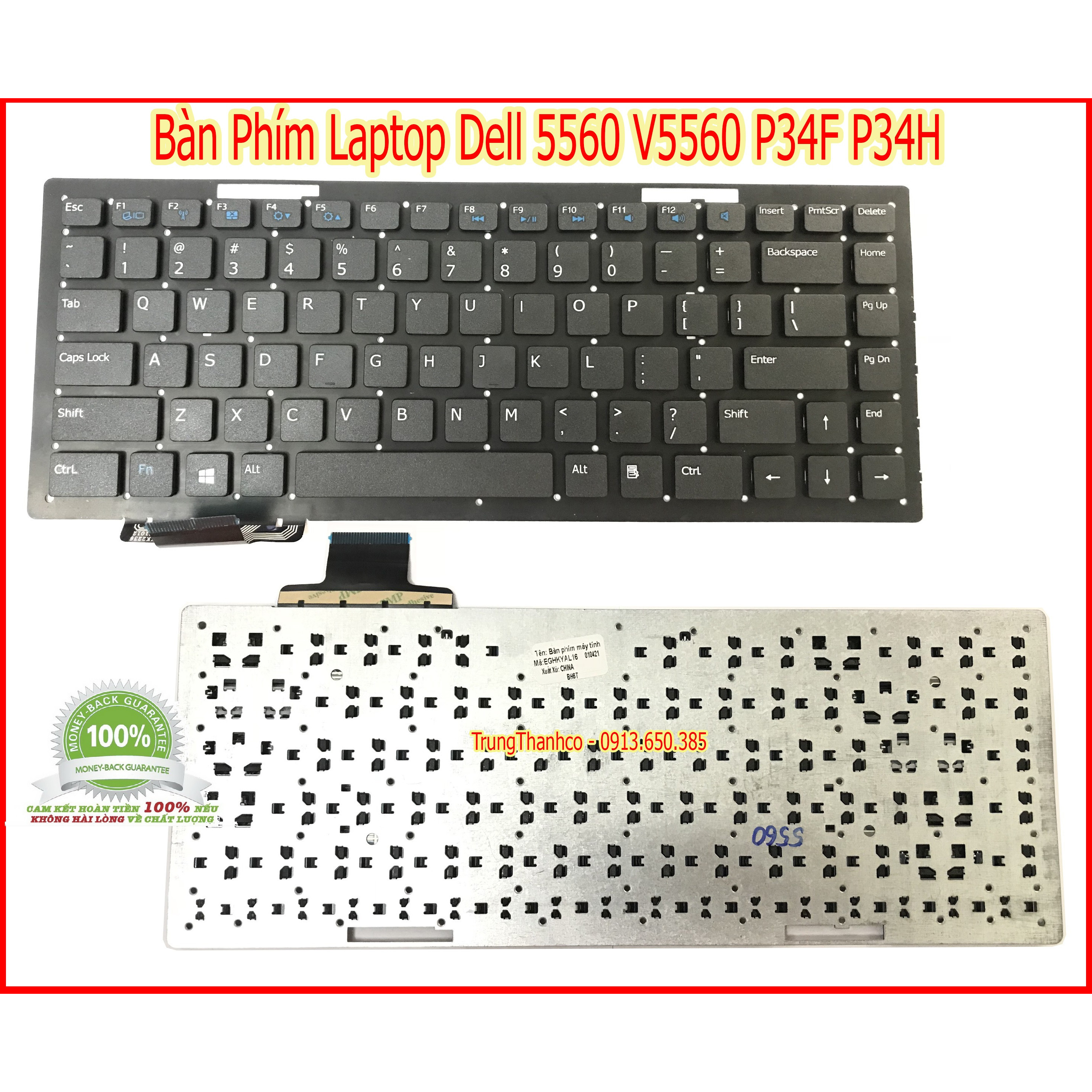 Bàn Phím Laptop Dell 5560 V5560 P34F P34H