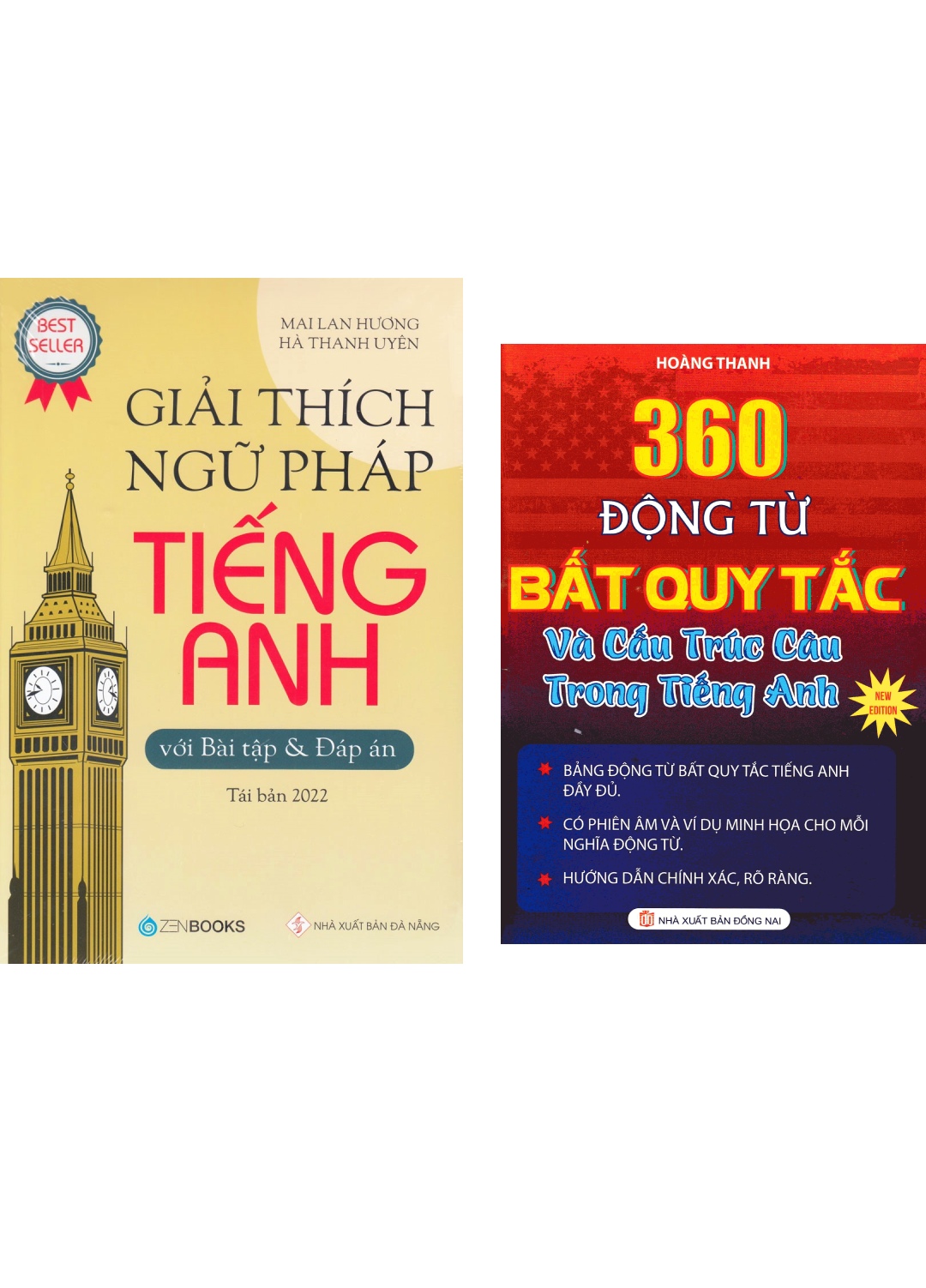 Combo Giải Thích Ngữ Pháp Tiếng Anh Với Bài Tập Và Đáp Án  + 360 Động Từ Bất Quy Tắc -CM