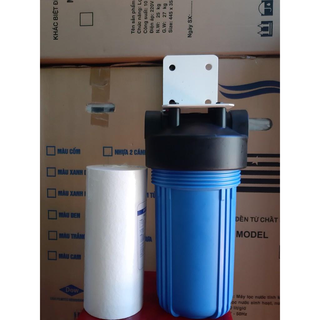 BỘ LỌC ĐƠN BIGBLUE,LY LỌC THÔ,LỌC ĐẦU NGUỒN 10IN GỒM LY,LÕI,PASS TREO,TAY VẶN,