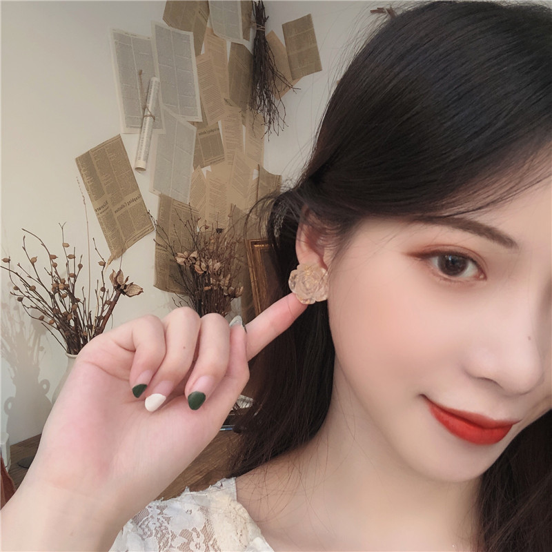 Hàng Quảng Châu - BÔNG TAI HOA HỒNG SIÊU CUTE - PK19025