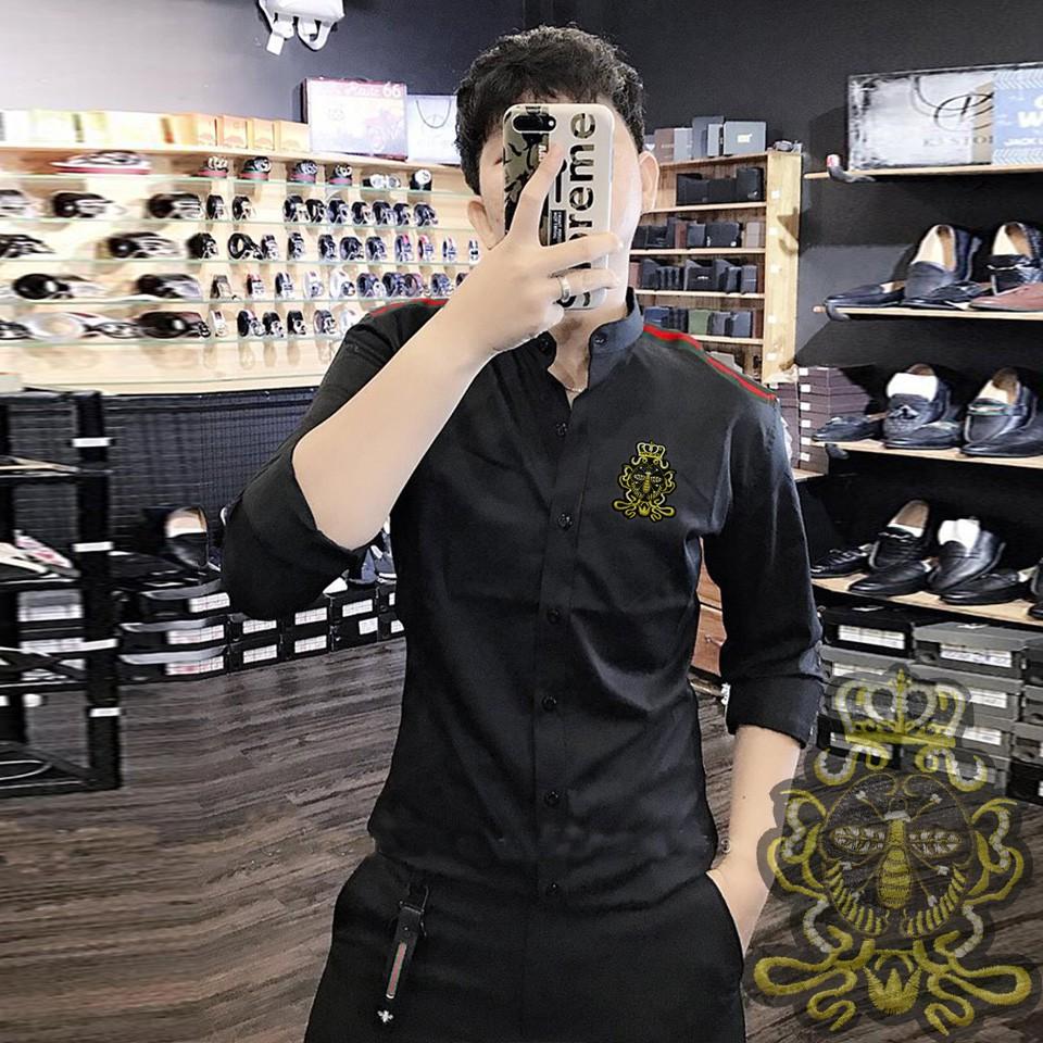 Áo Cổ Trụ Đen Viền Vai NY NEW YORK Cực Chất | Áo Cổ Lãnh Tụ NY Đẹp | Áo Chất Store