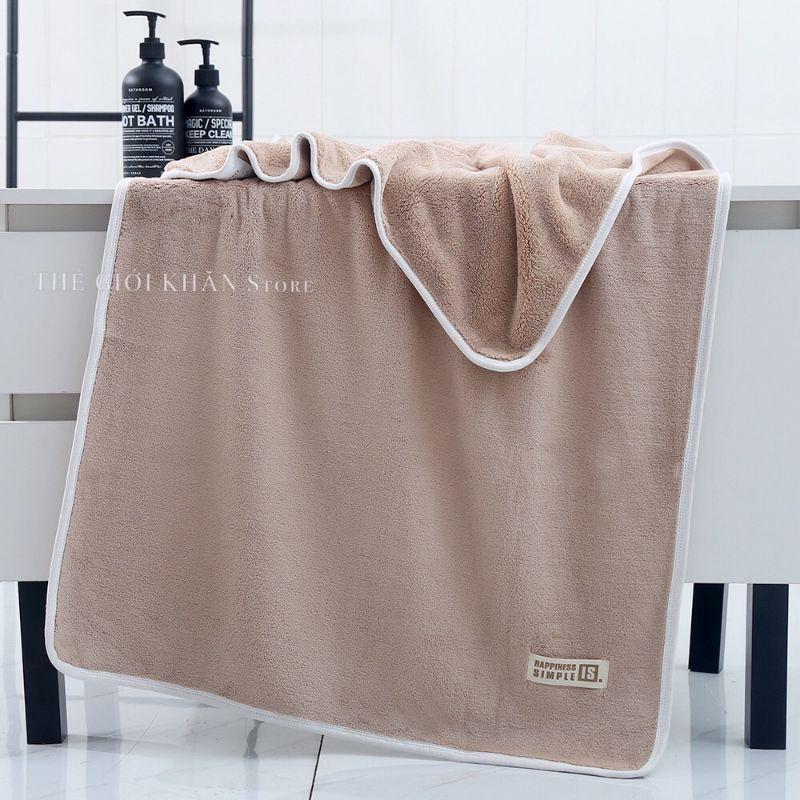 Khăn Tắm Dày Siêu Thấm Hút - Khổ 70x140 cho cả nam và nữ - Khăn tắm loại dày bọc viền siêu mềm mịn