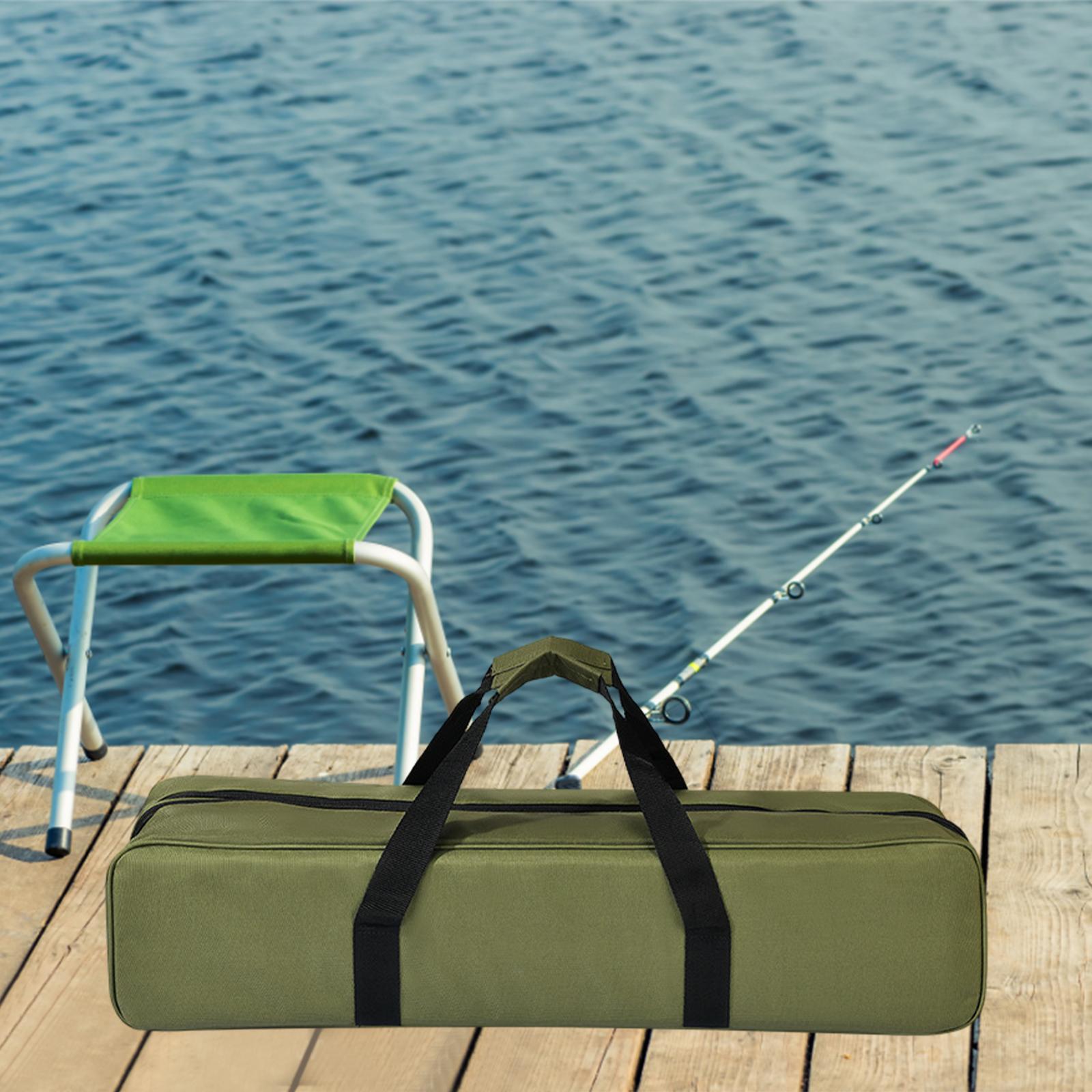 Camping Storage Bag Handbag Durable Waterproof Camping Equipment Oxford Cloth Zipper Carry Bag Tent Pole Bag for Light Stands Camping Hiking