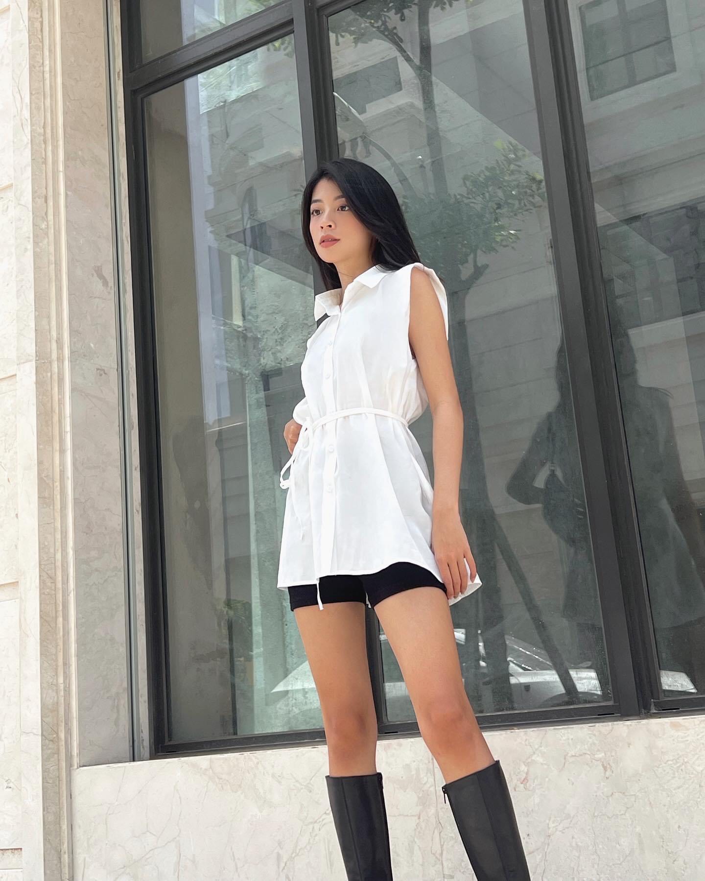 Áo sơmi trắng cột eo Misa Top Gem Clothing SP060264