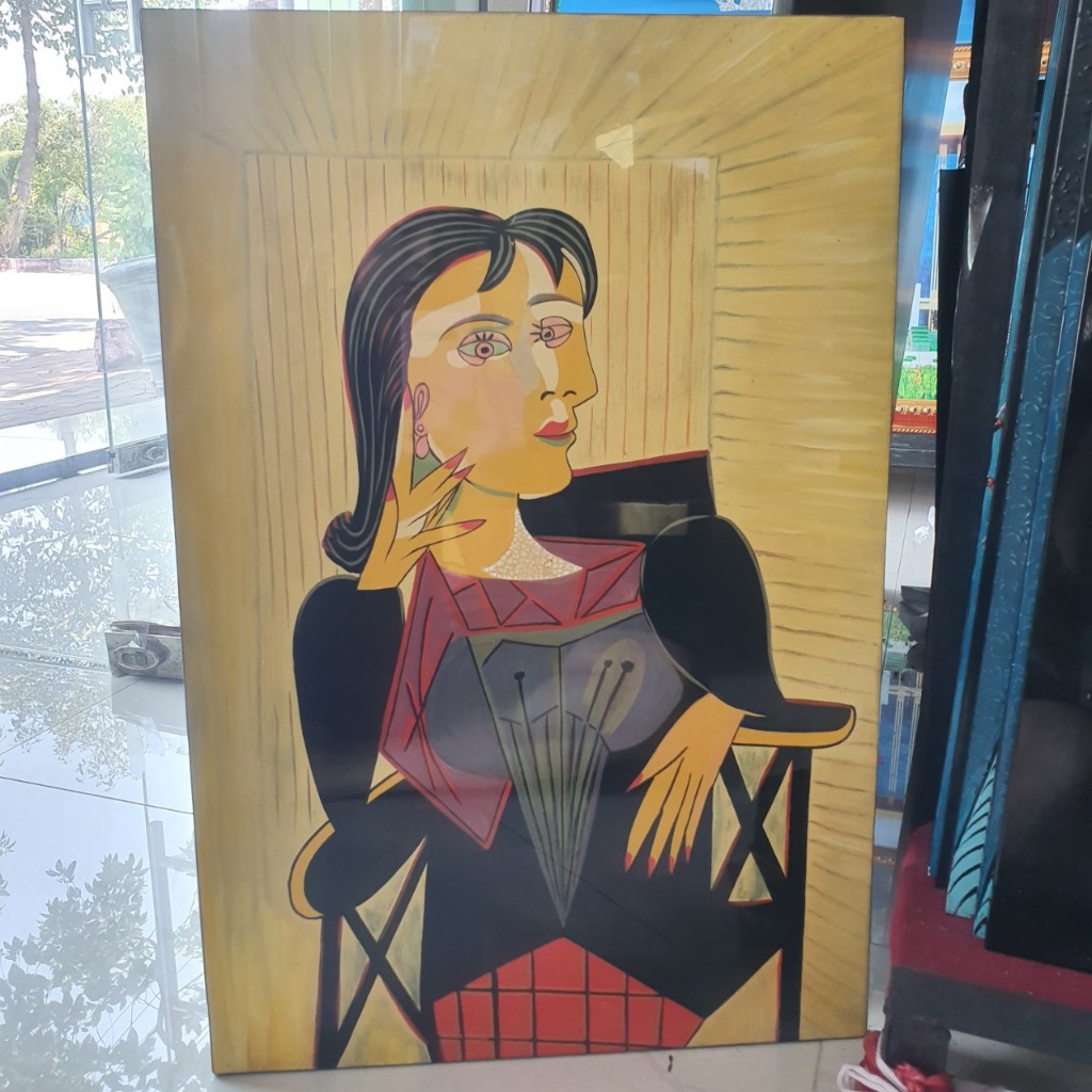 Tranh Picasso Sơn Mài Cao Cấp  chũ nhật Thanh Bình Lê trang trí kệ tủ, văn phòng, nhà cửa, làm quà tặng ý nghĩa