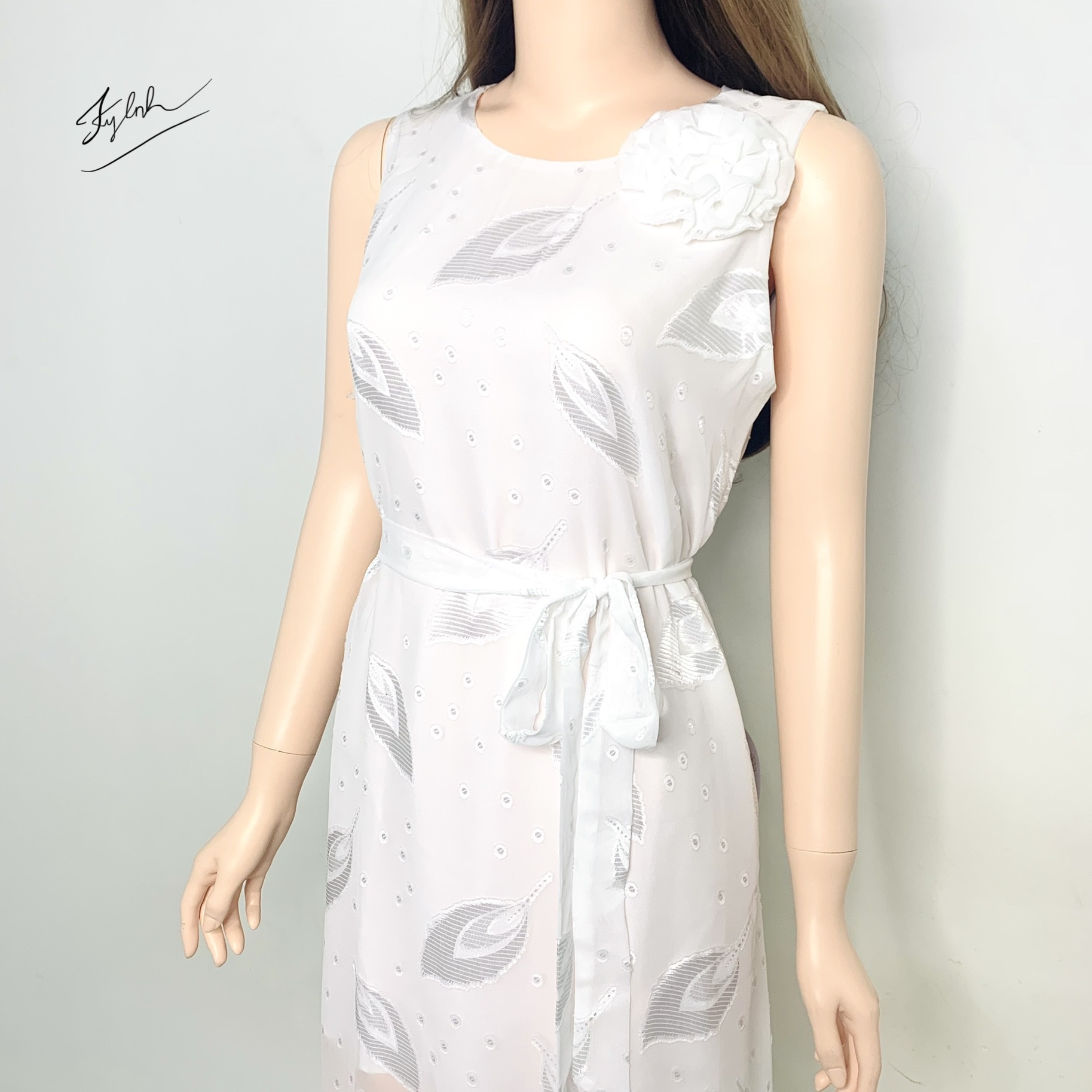 Đầm maxi trắng, voan tơ 2 lớp, đi biển, dạo phố, đi tiệc - Hàng thiết kế