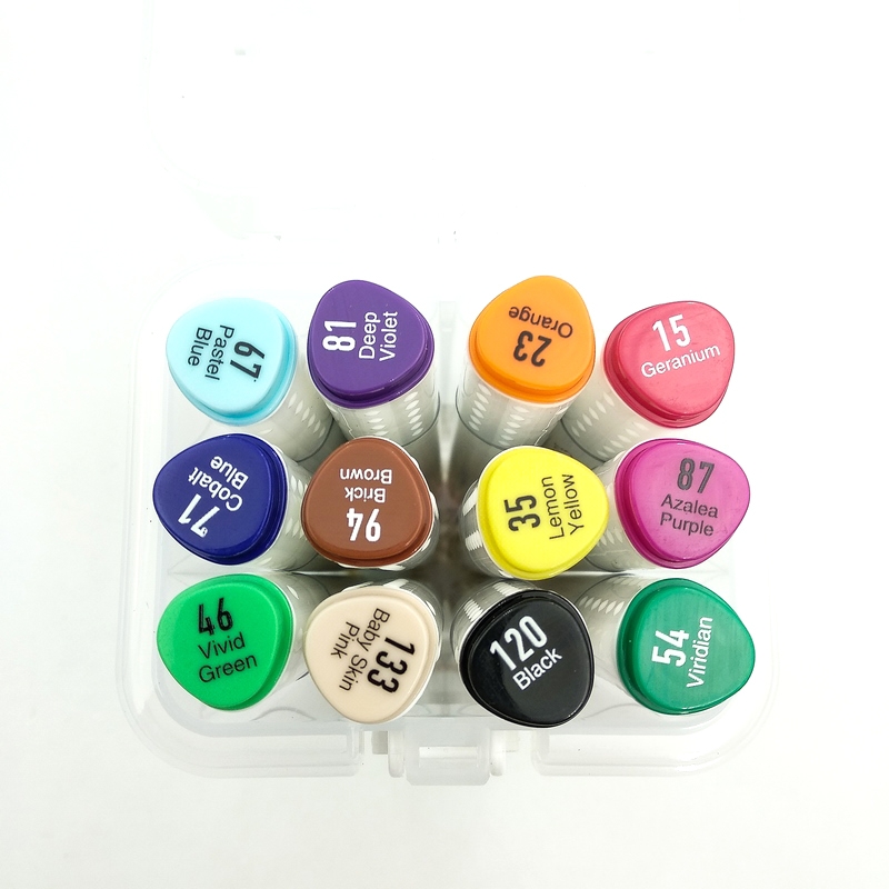 Hộp Viết Vẽ Marker 12 Màu - 509-12