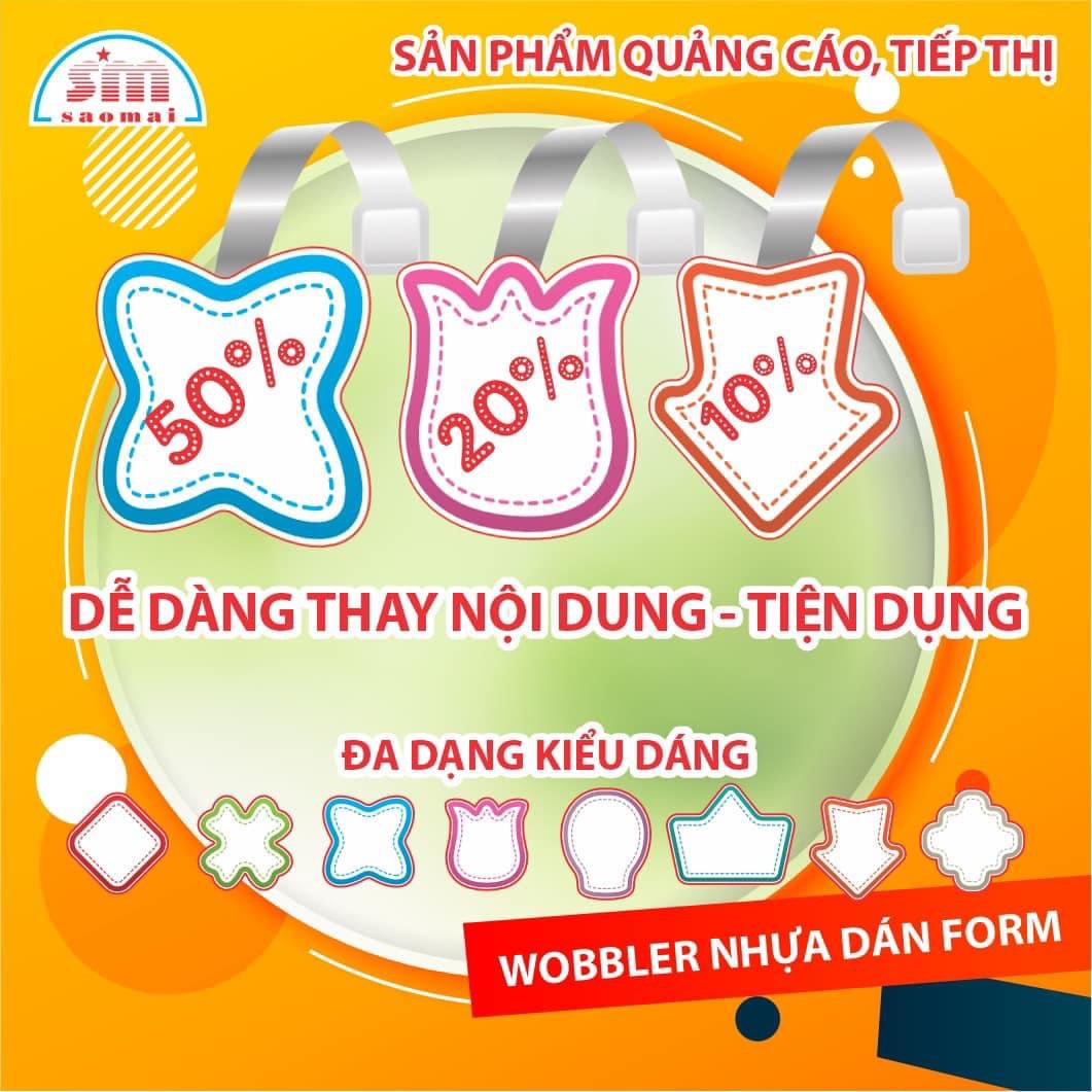 Wobbler nhựa 8cm dán formex 2mm - Bịch