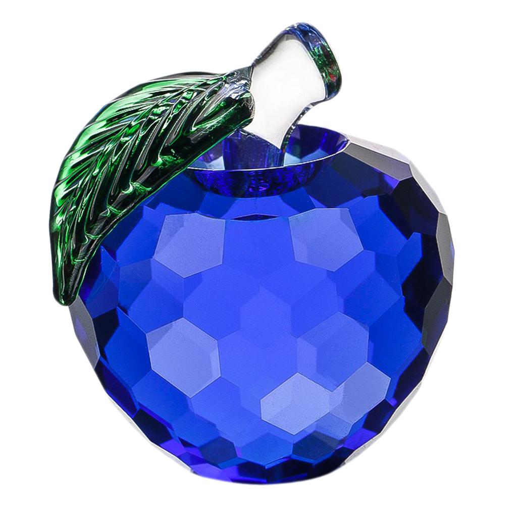4x5.5cm Colorful Crystal Apple Handcraft Christmas Eve Souvenir