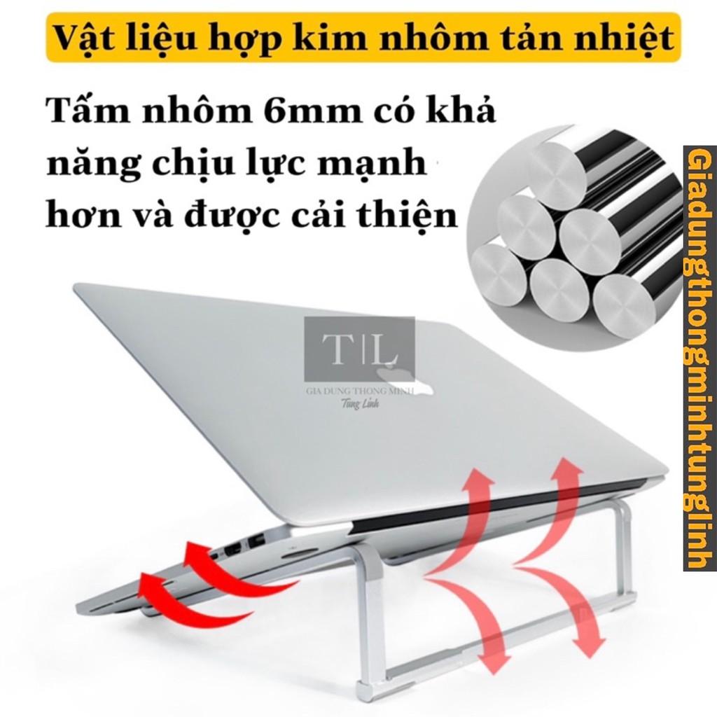 Thanh Giá Đỡ Kệ Máy Tính Laptop Đa Năng Kệ gấp gọn, silicon chống trượt hợp kim nhôm tản nhiệt điều chỉnh góc