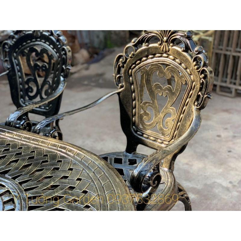 Bàn ghế sân vườn ngoài trời nhôm đúc